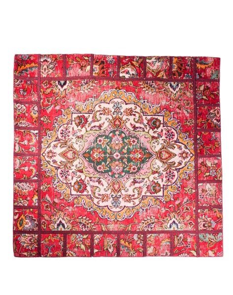 Vintage Tabriz Rug-Elegance in Pure Cotton