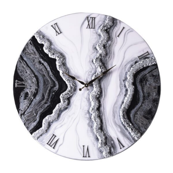 Glimmering Geode Mosaic Clock