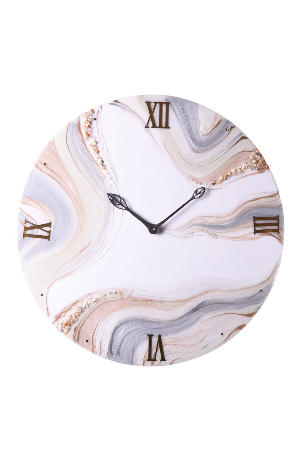Glimmering Geode Mosaic Clock